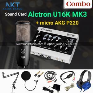 Bộ livestream Alctron U16K MK3 + Micro thu âm AKG P220