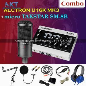 Bộ livestream Alctron U16K MK3 + Micro thu âm Takstar PC-SM 8B