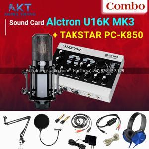 Bộ livestream Alctron U16K MK3 + Micro thu âm Takstar PC-K850