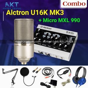 Bộ livestream Alctron U16K MK3 + Micro thu âm MXL 990