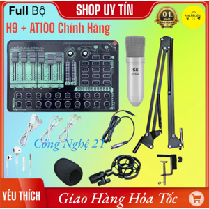 Bộ livestream H9 + Micro thu âm ISK AT100