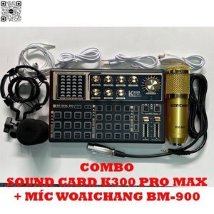 Bộ livestream K300 model 2021 Micro thu âm AMI BM900