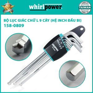 Bộ lục giác 9 cây chữ L hệ Inch Whirlpower 158-0809