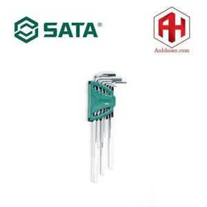 Bộ lục giác 9 chi tiết Sata 09-103 (Xám bạc)