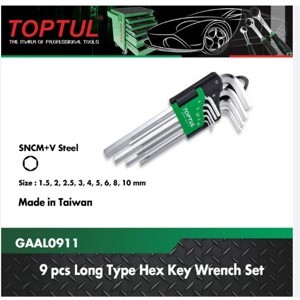 Bộ lục giác 9 món Toptul GAAL0911