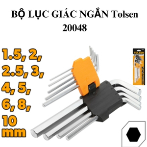 Bộ lục giác bằng ngắn Tolsen 20048