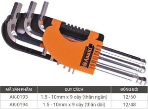 Bộ lục giác bi Asaki AK-0193