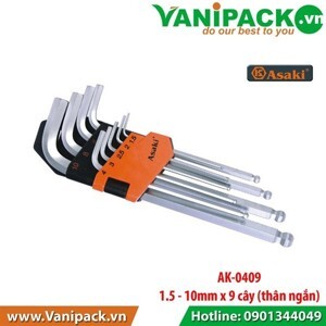 Bộ lục giác bi Asaki AK-0409