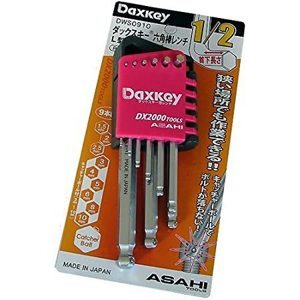 Bộ lục giác bi chống trượt đầu ngắn loại ngắn 1.5-10mm Asahi DWS0910