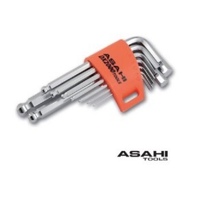 Bộ lục giác bi loại ngắn 1.5-10mm Asahi AZS0910