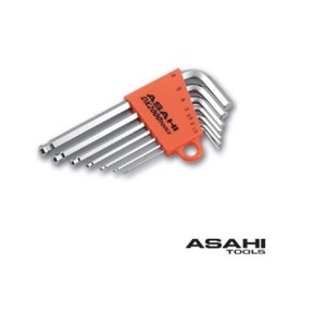 Bộ lục giác bi loại ngắn 1.5-6mm Asahi AZS0710