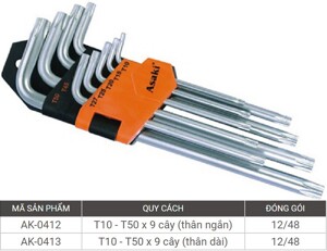 Bộ lục giác bông Asaki AK-0412