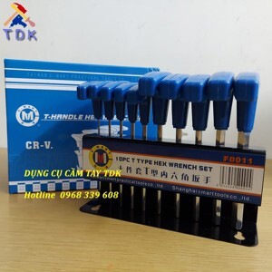 Bộ lục giác chữ T 10 chi tiết C-Mart F0011