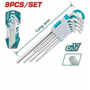 Bộ lục giác đầu bằng 9 chi tiết hệ mét Total THT106191, 1.5-10mm