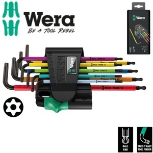 Bộ lục giác đầu bi 9 chi tiết Wera 05073599001