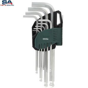 Bộ lục giác đầu bi dài 9 chi tiết Sata 09-105 (Xám bạc)