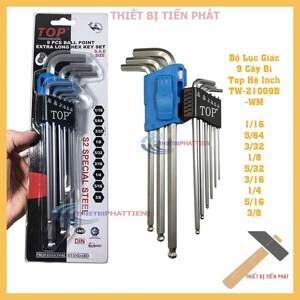 Bộ lục giác đầu bi hệ inch Top TW-21009B-WM (9 cây)