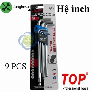 Bộ lục giác đầu bi hệ inch Top TW-21009B-WM (9 cây)