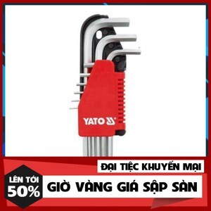 Bộ lục giác đầu bi ngắn hệ mét 9 chi tiết Yato YT-0505