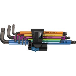 Bộ lục giác đầu bi nhiều màu sắc Wera 627133 9