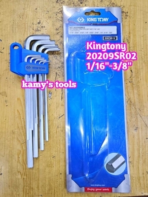 Bộ lục giác hệ inch 9 chi tiết Kingtony 20209SR02