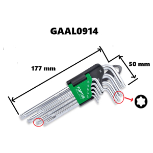 Bộ lục giác sao 9 món Toptul GAAL0914