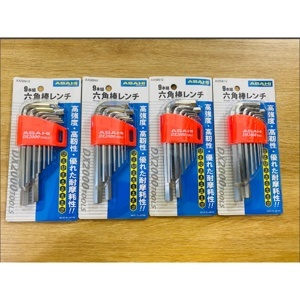 Bộ lục giác thường ngắn 1.5-10mm Asahi AXS0910