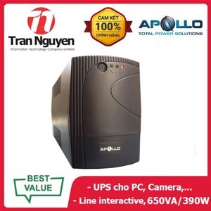 Bộ lưu điện cho máy tính UPS Apollo 650VA Model AP265