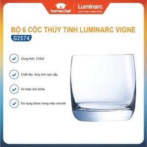 Bộ ly thủy tinh thấp Vigne Luminarc G2574 310ml