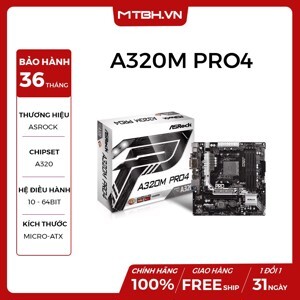 Bo mạch chủ - Mainboard Asrock A320M Pro 4