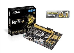 Bo mạch chủ (Mainboard) Asus H81M-A - Socket 1150, Intel H81, 2 x DIMM, Max 16GB, DDR3