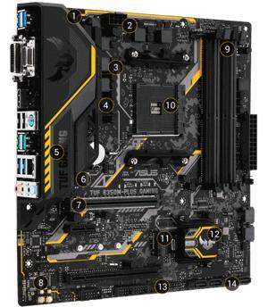 Bo mạch chủ - Mainboard Asus TUF B350M-Plus Gaming