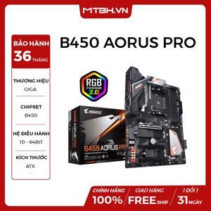 Bo mạch chủ - Mainboard Gigabyte GA-B450 Aorus Pro