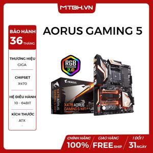 Bo mạch chủ - Mainboard Gigabyte X470 Aorus Gaming 5 Wifi