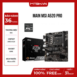 Bo mạch chủ - Mainboard MSI A520M PRO