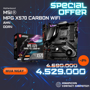 Bo mạch chủ - Mainboard MSI MPG X570 Gaming Pro Carbon Wifi