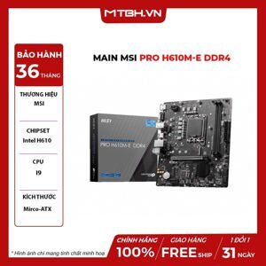 Bo mạch chủ - Mainboard MSI Pro H610M-E DDR4