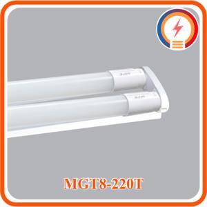 Bộ máng batten + bóng LED tube T8 thủy tinh 2x18W – 1.2m, ánh sáng vàng, MPE, MGT8-220V