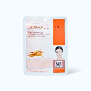 Bộ mặt nạ collagen chiết xuất hồng sâm Dermal Red Ginseng Collagen Essence Mask 10 gói/bộ