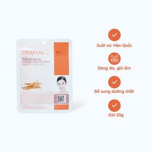 Bộ mặt nạ collagen chiết xuất hồng sâm Dermal Red Ginseng Collagen Essence Mask 10 gói/bộ