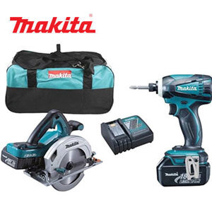 Bộ máy cưa đĩa máy vặn vít dùng Pin 18V Makita DLX2239M