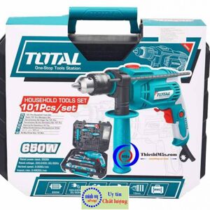 Bộ máy khoan búa 101 món Total THKTHP 1012E