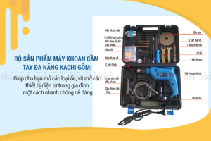 Bộ máy khoan đa năng có cưa đĩa mài Kachi K19