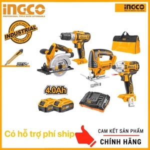 Bộ máy khoan, siết vít, cưa đĩa và máy cưa lọng Ingco CKLI2010