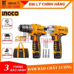 Bộ máy khoan và máy siết vít dùng pin Ingco CKLI1201