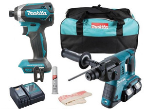 Bộ máy khoan và máy vặn vít 18Vx2 Makita DLX2242PM1