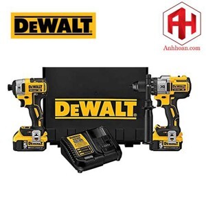 Bộ máy khoan, vặn vít dùng pin 18V Dewalt DCK299P2