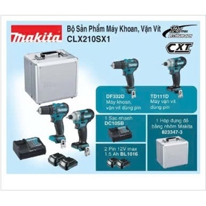 Bộ máy khoan vặn vít Makita CLX210SX1