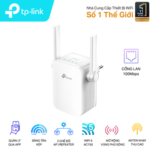 Bộ mở rộng sóng Wi-Fi AC750 TP-Link RE205