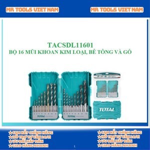 Bộ mũi khoan đa năng 16 chi tiết Total TACSDL11601